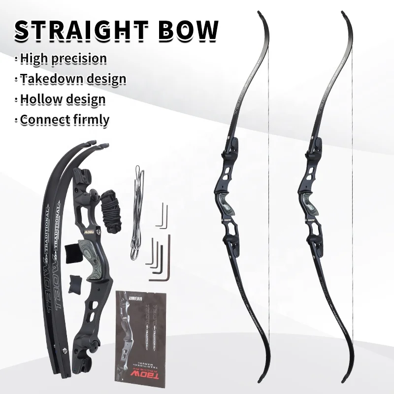 Archery Takedown Recurve Bow And Arrow Set ILF Riser Right Handed Outdoor Hunting Target Shooting Training Equipment