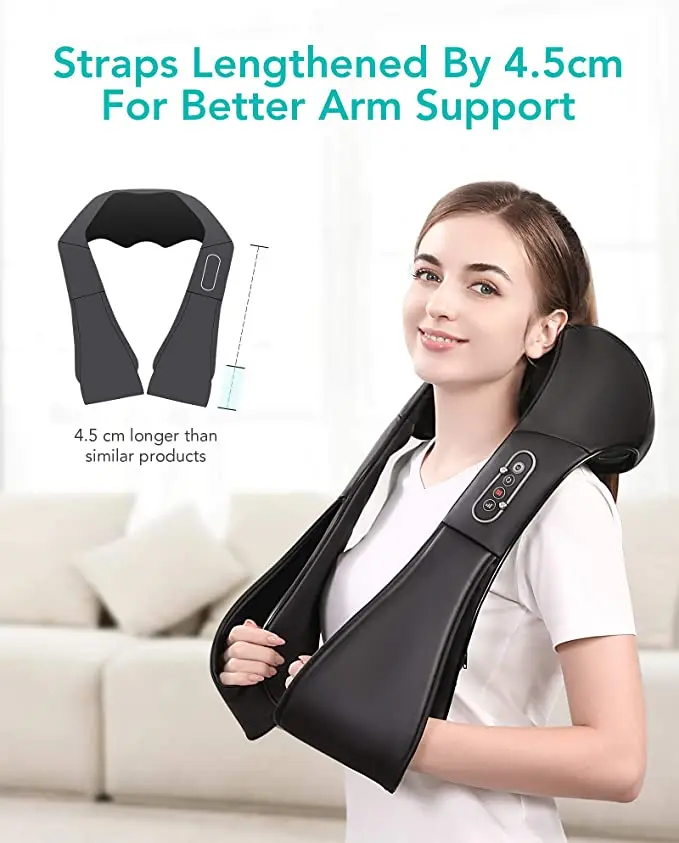 Rechargeable Cervical Rotation And Optional Heat Smart Electric Neck And Shoulder Massager