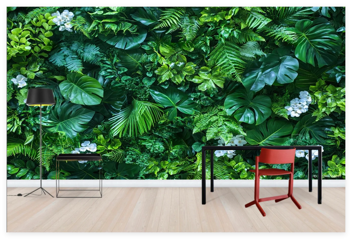 

Custom mural rainforest plant leaves flower tile background wallpaper Home decor Bedroom living room plant wall 3d wallpaper