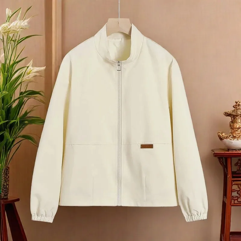 Casual Female Jackets 2026Spring Autumn New Cardigan Coats Women Fashion Outcoat Stand Collar Outwear Baseball Uniform Tops Lady