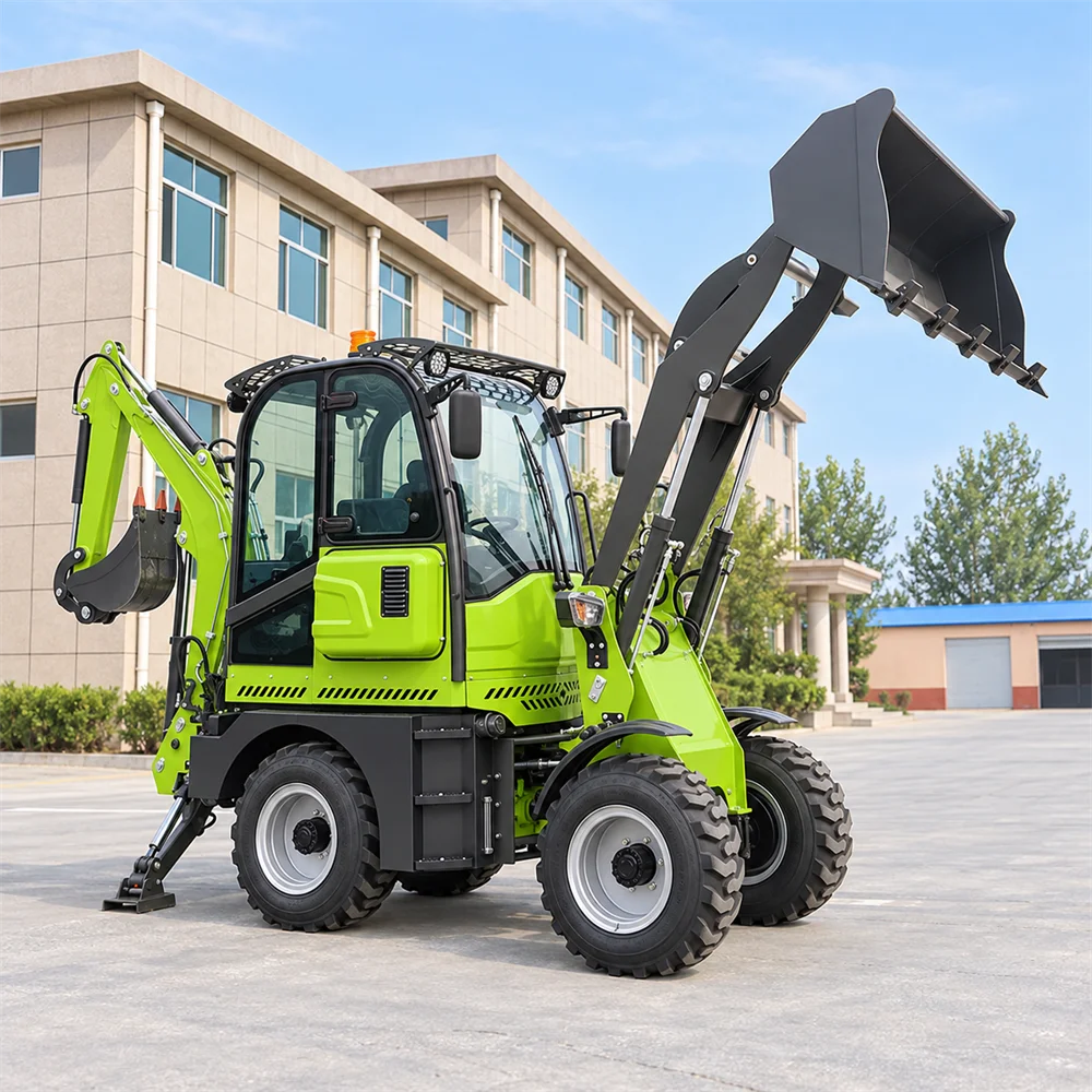 Compact Backhoe Loader with 2350mm Digging Depth for Farm Trenching Drainage and Foundation Work