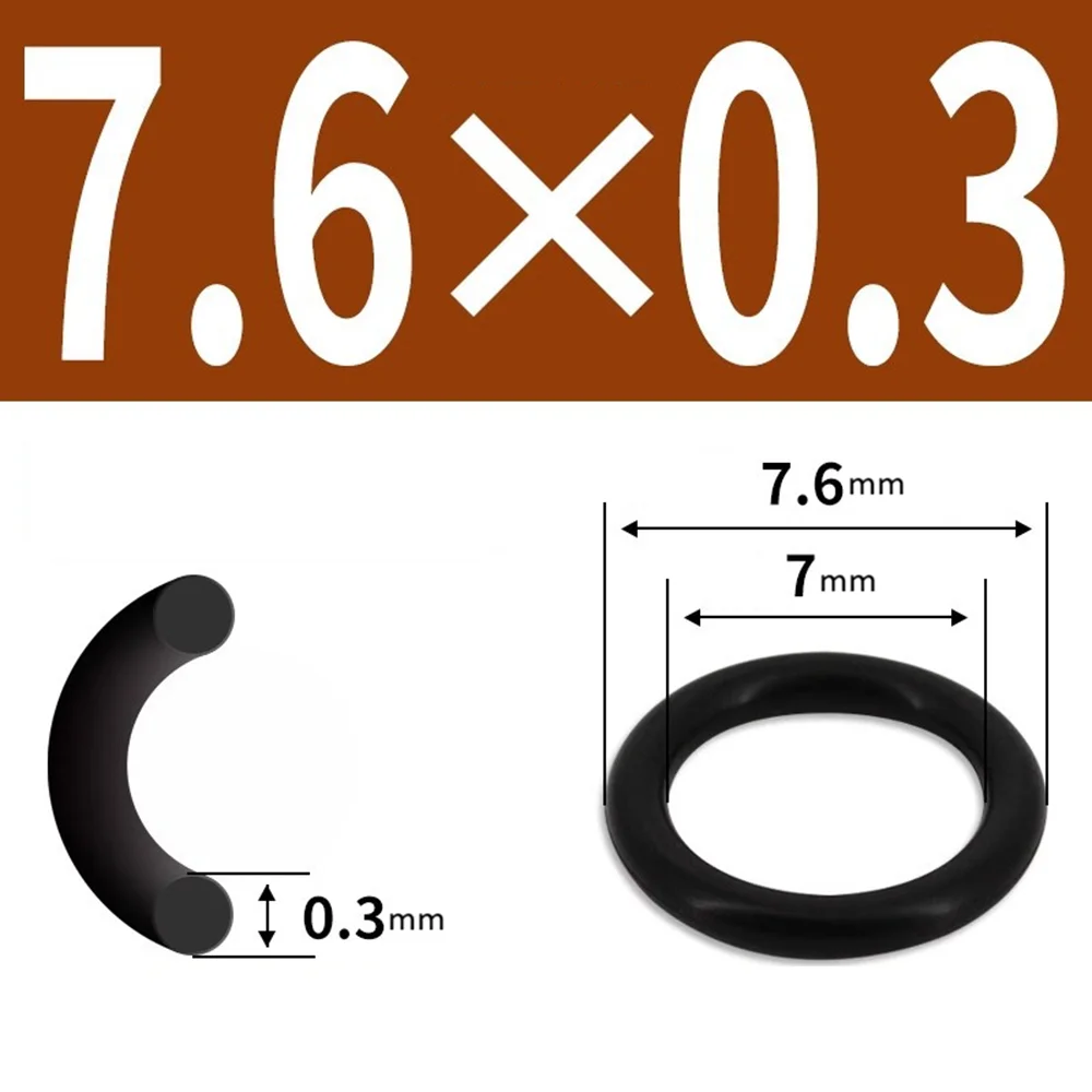 100pcs Good Quality NBR O-rings 7.6x0.3mm 7.6*0.3mm For X95L 1:5