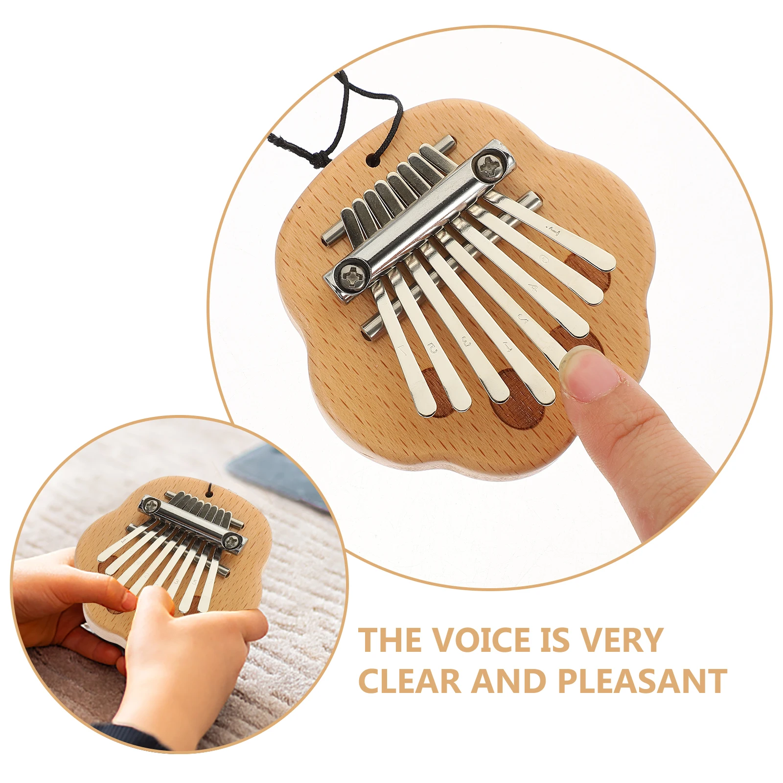 

Mini Thumb Piano Music Instruments Tuning Portable Kalimba 17 Keys Keyboard Professional Tiny Finger Shape Electronic Child