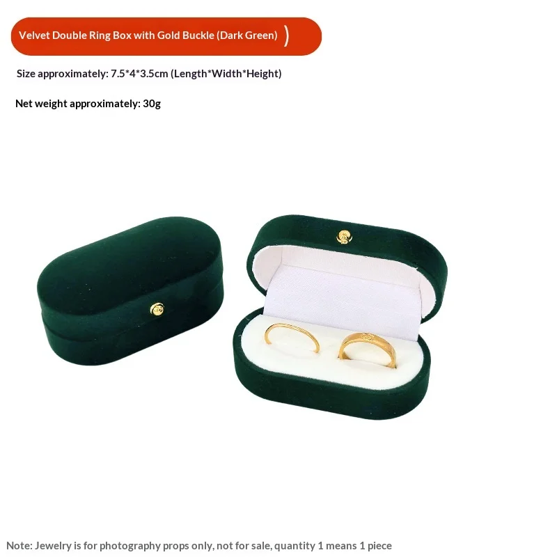 »1 PCS Felt Ring Box Mini Portable Ear Stud Jewelry Box Wedding Ring Pair Box Jewelry Storage Box