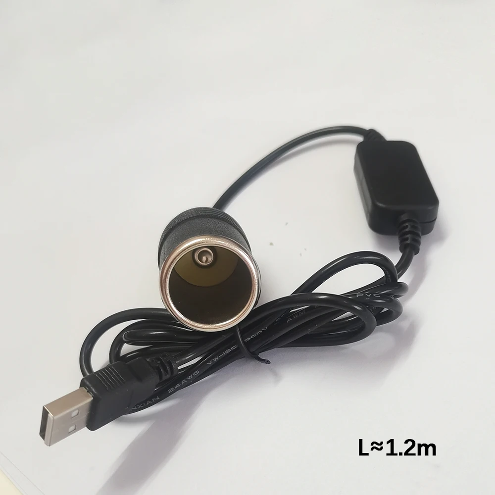 1 Stück Auto-Adapter 5V auf 12V USB-Stecker auf Auto-Zigarettenanzünder-Buchse Adapter-Konverter für Fahrzeug-Dashcam-Rekorder – Detail 6