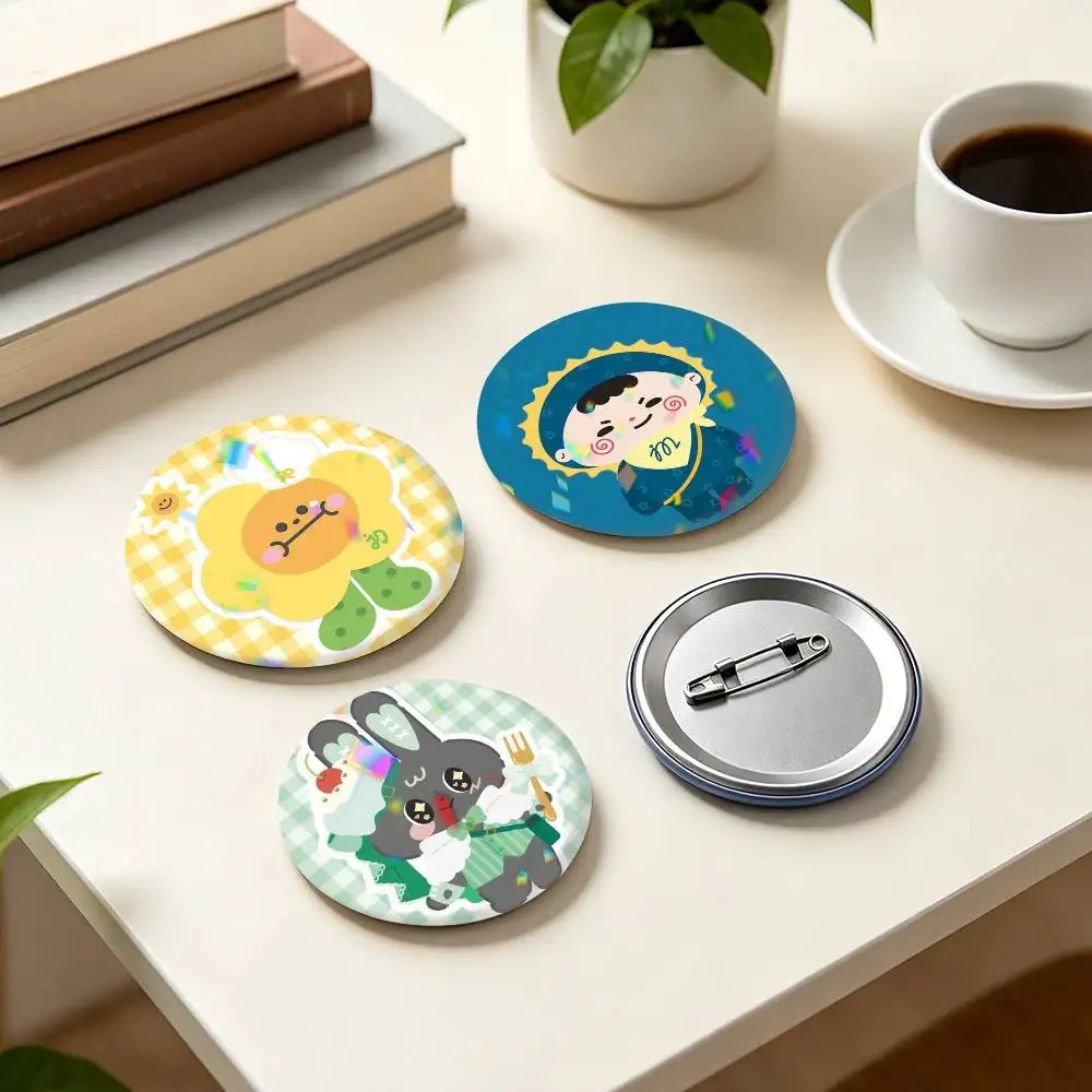 Adorable Mascot G-GMMTV 25mm 32mm 44mm 58mm 75mm Brooches Badges Pins for Accessories Gift