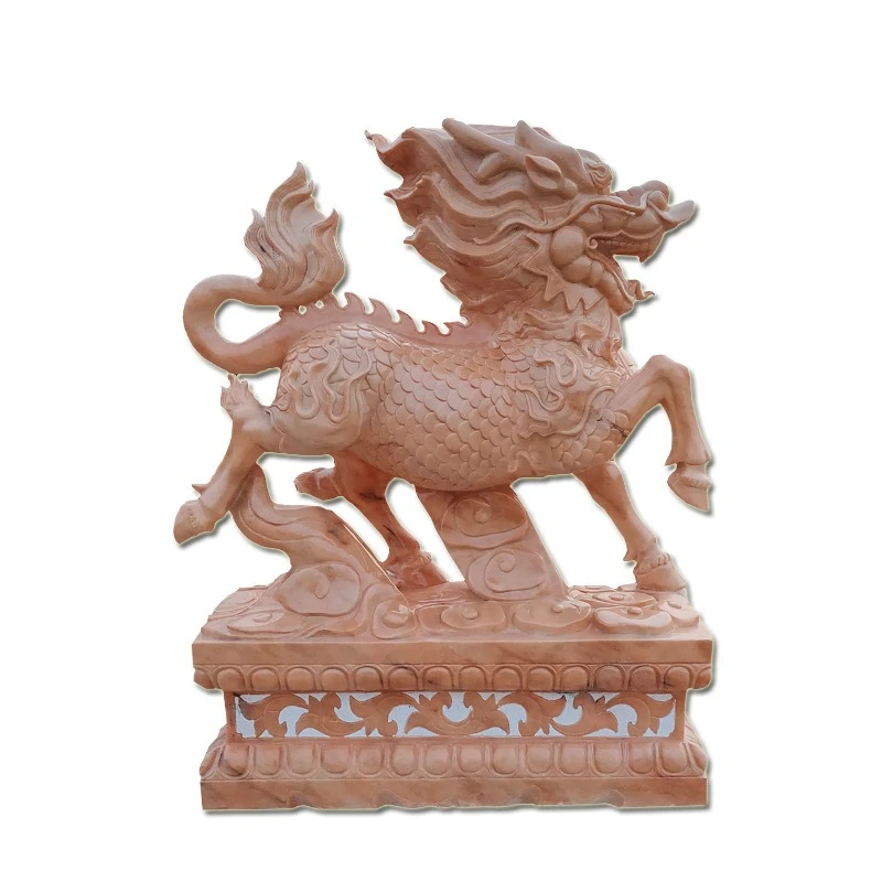 

Garden stone carving, outdoor decoration ornament at the entrance of the unicorn, company animal unicorn sculpture