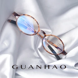 Guanhao Brand Reading Glasses Vintage Round Frame Clear Elderly Glasses Men's Anti Blue Light Eyewear Women's Presbyopia Glasses