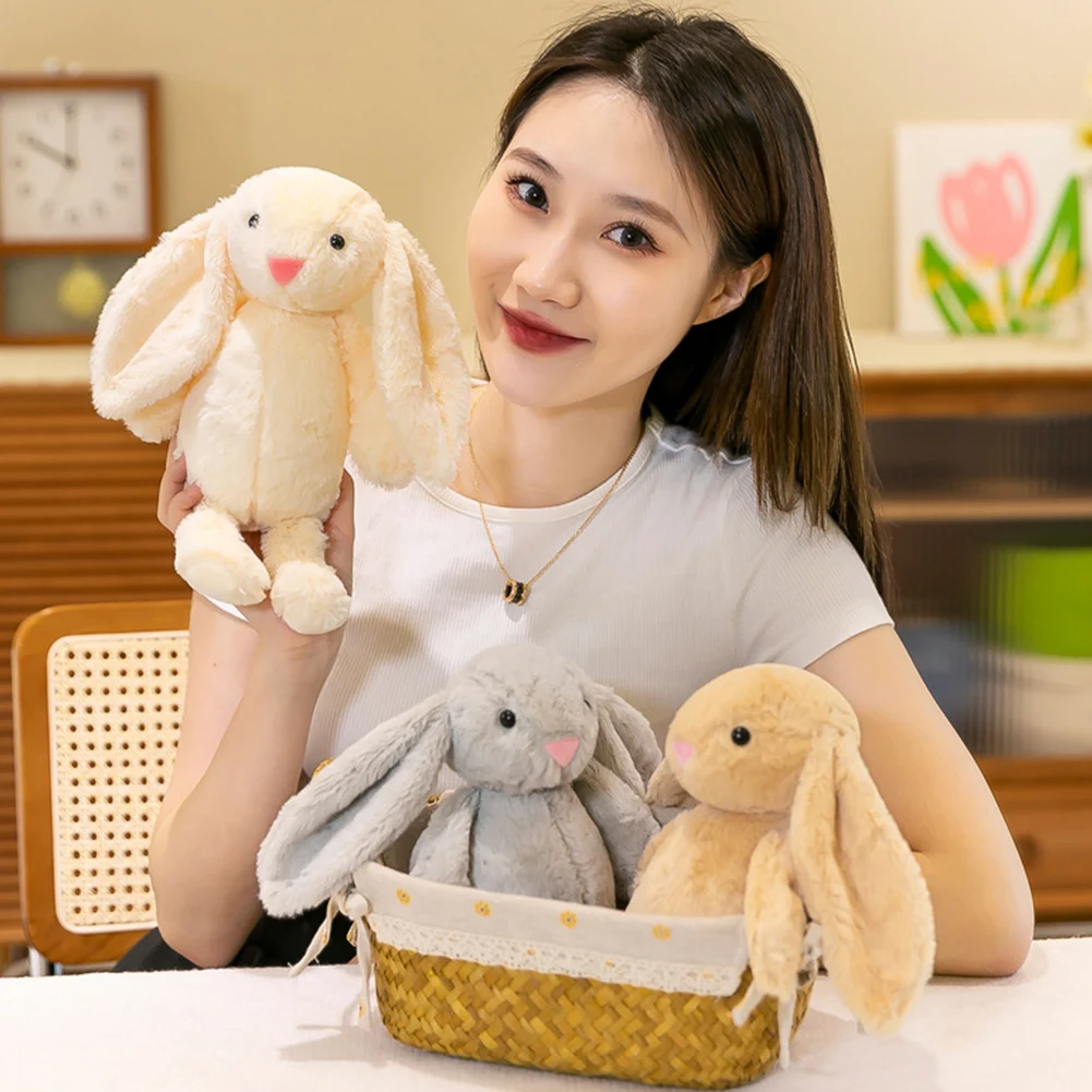 25cm Cute Rabbit Plush Toy Long Ear Soft Stuffed Bunny Doll Sleeping Toy Girls Kids Baby Plush Animal Birthday Gifts