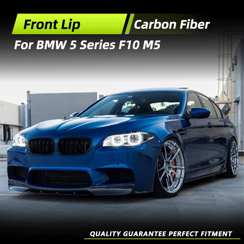 Передний бампер из углеродного волокна, спойлер для BMW 5-Series F10 F18 M5 2012-2016, передний спойлер для подбородка автомобиля, комплекты кузова