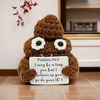 Creative Handmade Yarn Weaving With Positive Energy, Funny And Cute Toy Poop Cards,Gifts For Friends, Christmas Gifts