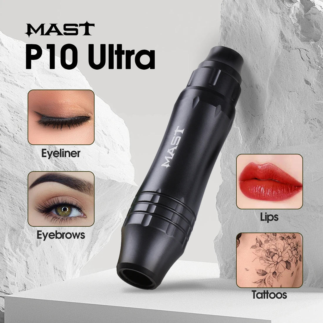 Mastro p10 ultra tatuagem rca máquina caneta maquiagem kit permanente nova tela oled fonte de alimentação cartucho agulhas conjunto kits tatuagem