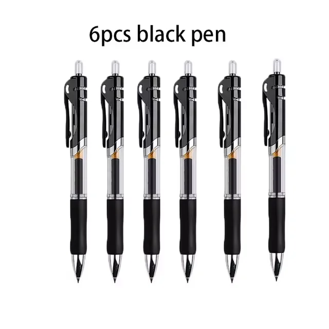 

Gel Pen Refill Set School Supplies Black Blue Red Ink Color 0.5mm Retractable Ballpoint Pens Business Student Office perfect