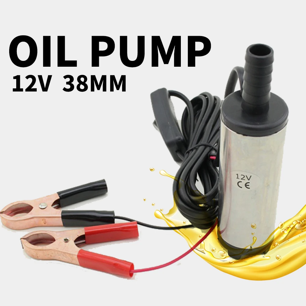 Submersible Pump Stainless Steel 38/51mm  DC12/24V Water Oil Diesel Fuel Transfer Refueling Tool Kerosene 12L/Min 30L/Min