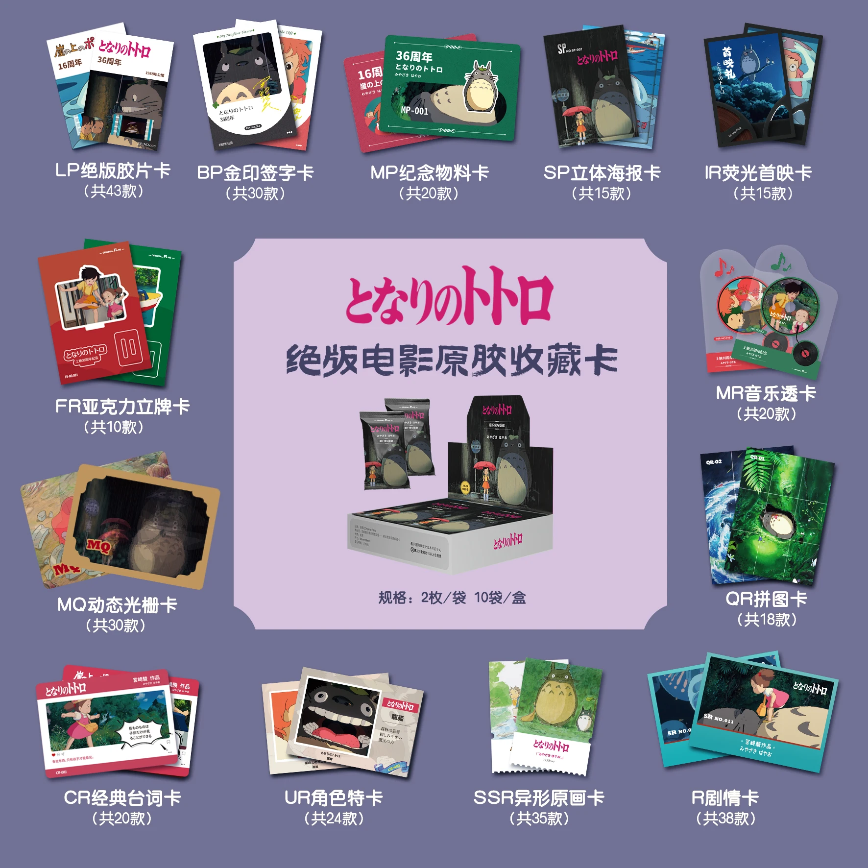 My Neighbor Totoro Card Collection Anime Games Peripherals Version Cards Hobby Gifts Toys