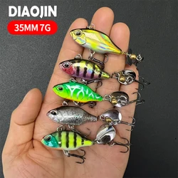 35mm 7g Rotating Wobble Metal VIB Vibration Fishing Lures Trout Winter Artificial Baits Spinner Spoon Vib Pesca Wobbler Supplies