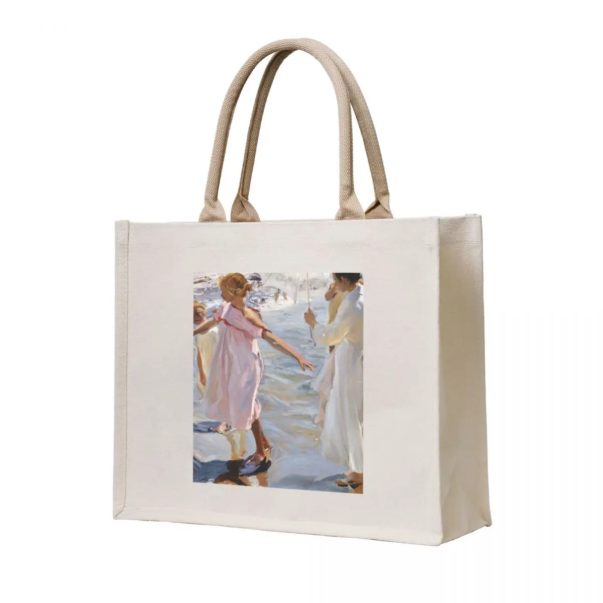 

Joaqu-n Sorolla - Time for a Bathe, Valencia Tote Bag shopper bag women canvas Handbags tote bags aesthetic eco bag folding