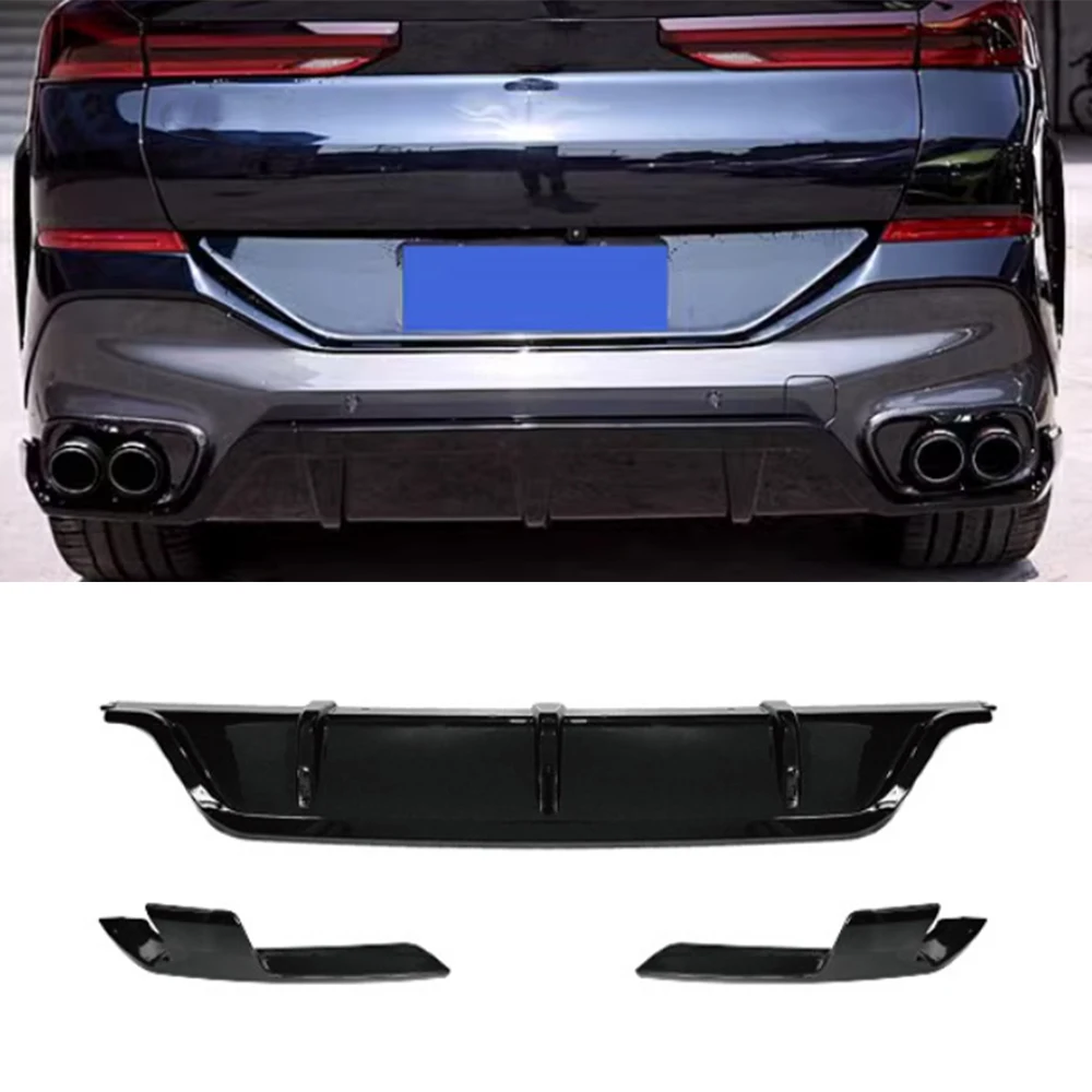 

For BMW X6 G06 M Sport 2019 2020 2021 2022 Rear Bumper Lip Diffuser Spoiler Side Splitter Body Kits Tuning