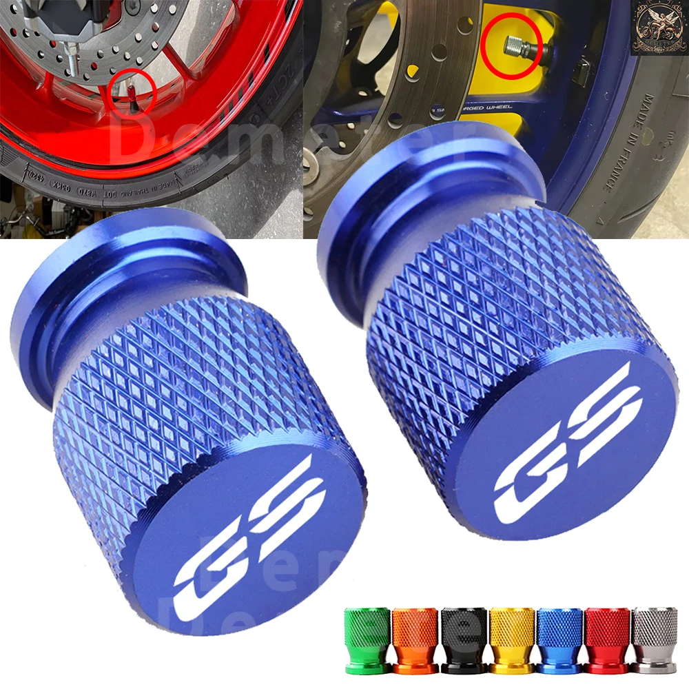 CNC Aluminum Wheel Tyre Valve Cap For BMW R1250GS R1200GS F750GS F800GS F850GS G310GS F650GS GS Motorcycle Universal Accessories