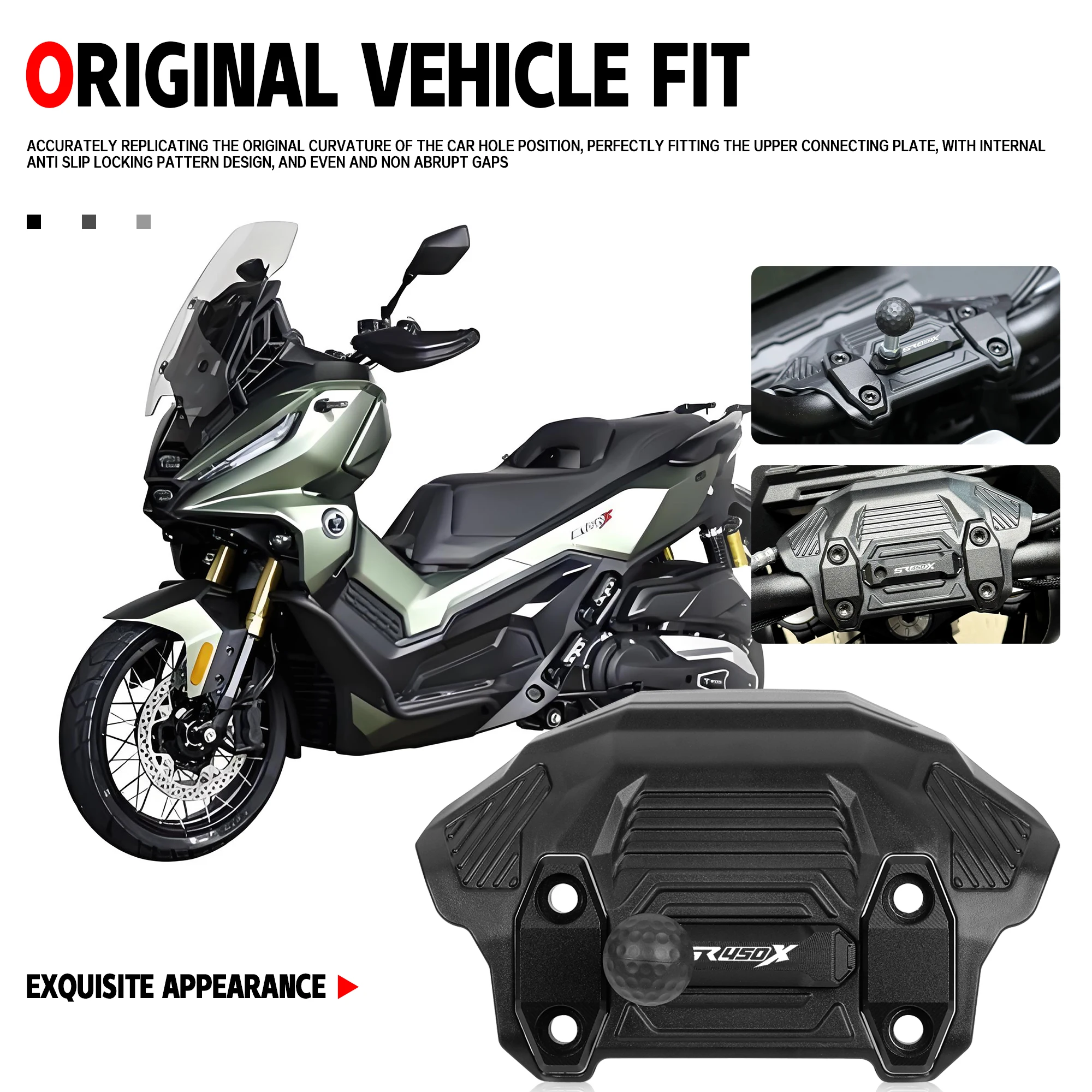 For Voge SR450 X SR450X Line Masking Expansion Cover Motorcycle SR 450X Handleba Decorative Cap With Ball Head Bracket Cover