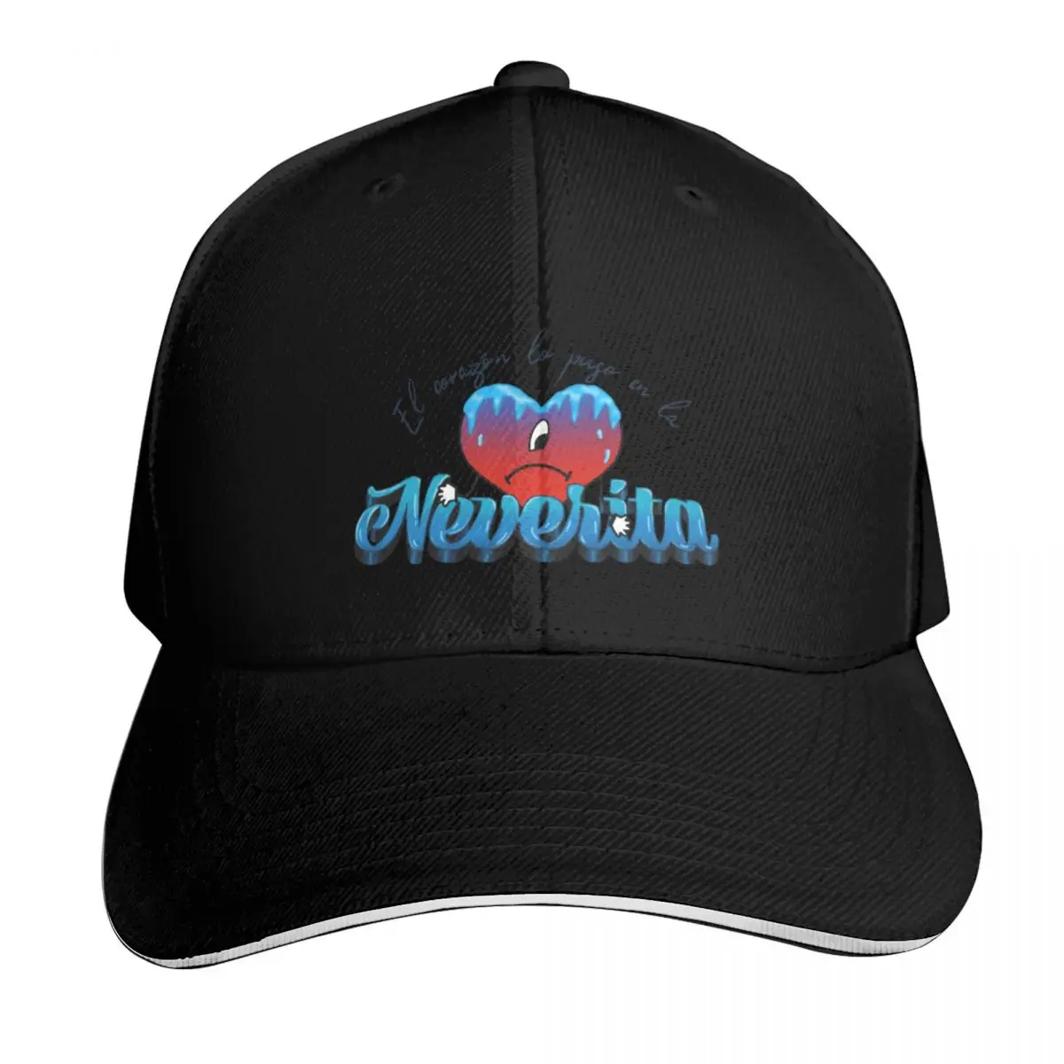 Pegatina de Bad Bunny - Corazon en la Neverita, Gorra de béisbol Un Verano Sin Ti, Sombrero de verano, Visera, Gorra de anime para hombre y mujer