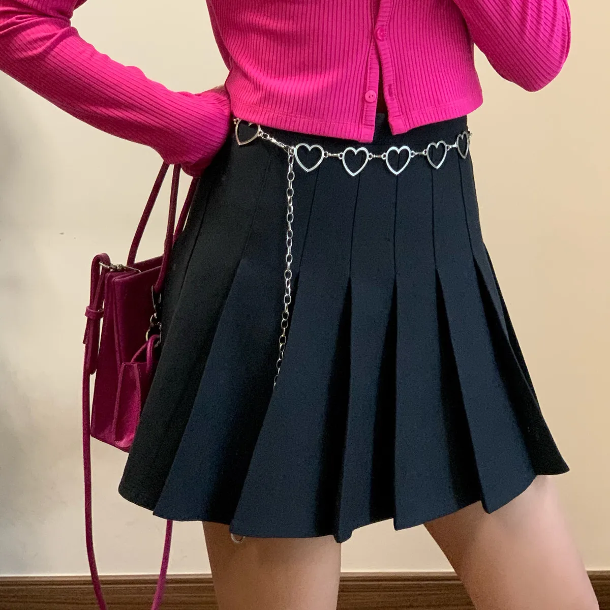 

Модный женский ремень с металлической цепочкой золотого/серебряного цвета, металлический ремень в форме сердца, женская юбка, аксессуары для платья