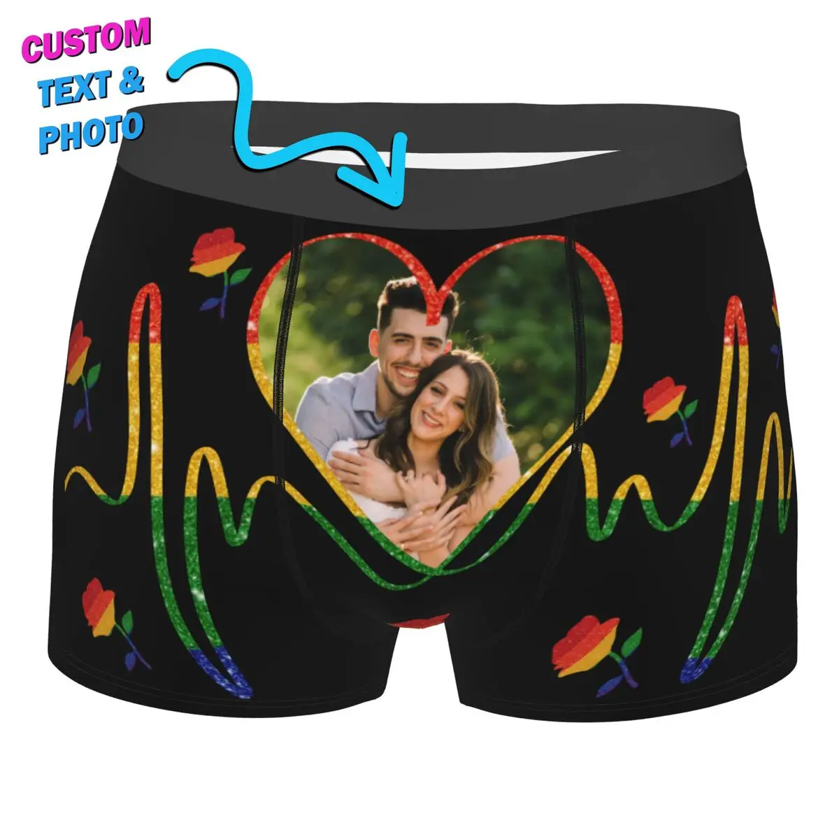 

Custom Colorful Custom Face Photo Boxers Shorts Mens Anniversary Gift For Girlfriend Briefs Underwear Novelty Underpants