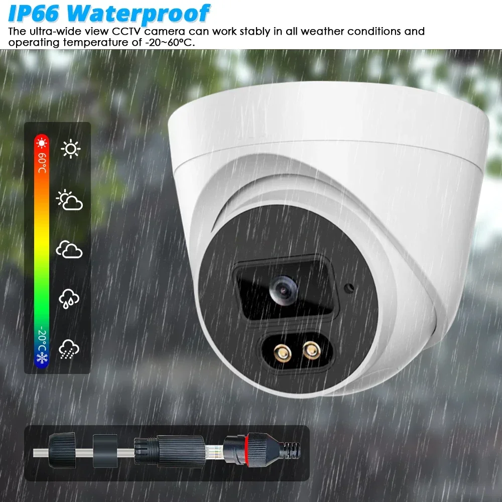 4K Ultra HD POE IP dome  Camera Set 8MP CCTV Security Surveillance Kit with 10CH NVR Options for Color Night Vision 2 way audio