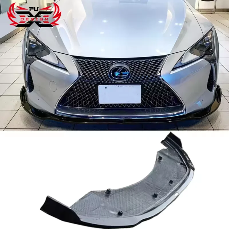 For Lexus LC500 LC500H Dry Carbon Fiber T Style Front Bumper Front Lip Splitter Body kits