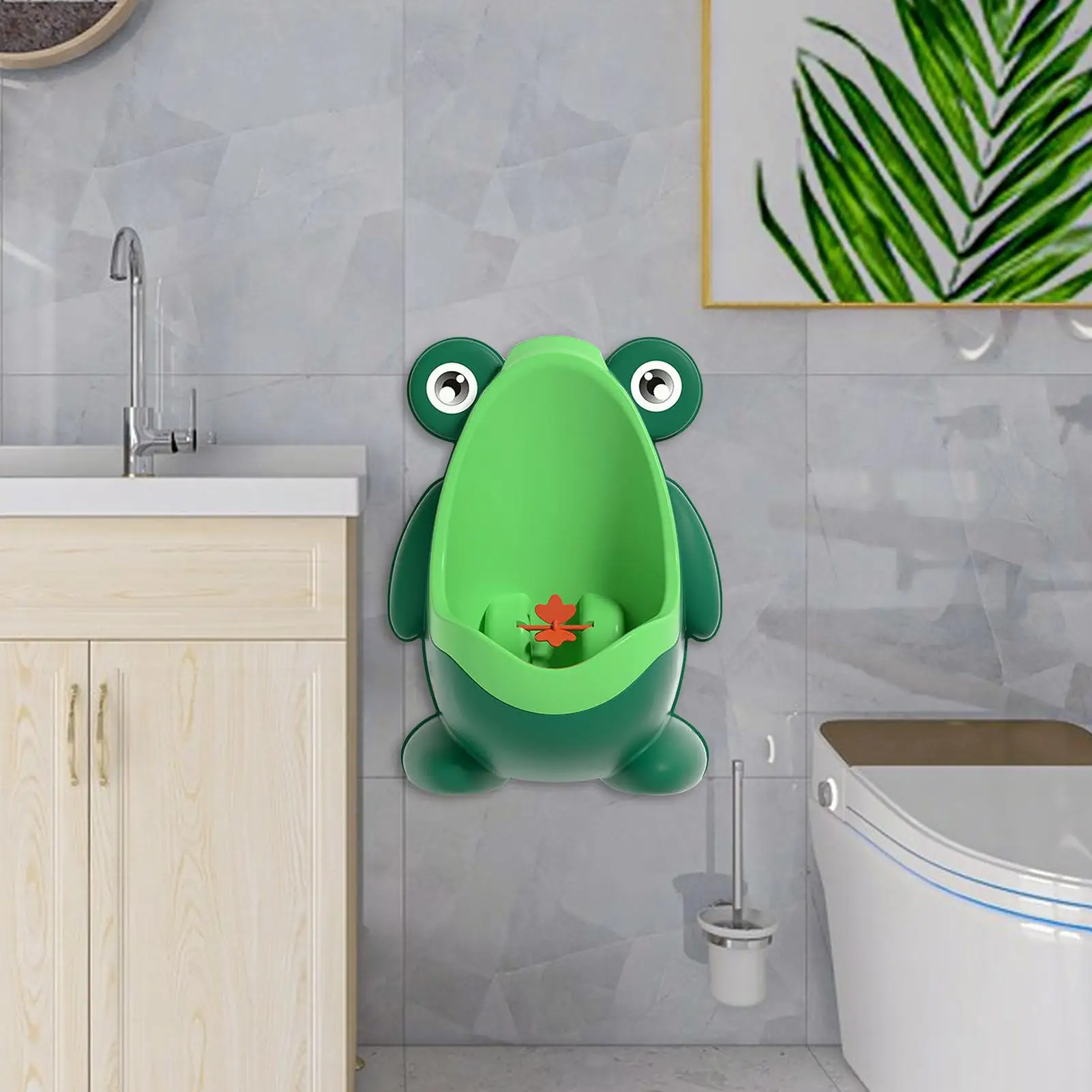 Urinoir d'entraînement en pot grenouille mignonne urinoir d'entraînement pour garçons toilette interactive détachable pour enfants Solution de salle de bain pour enfants