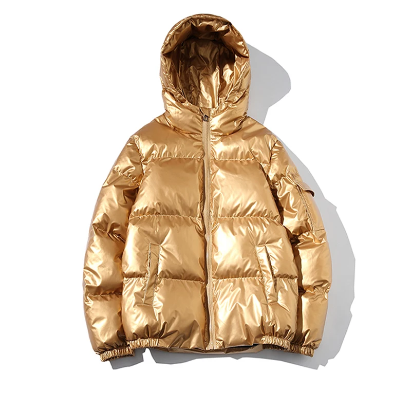 ฤดูหนาวสี Parka หนา Hooded Jacket 2023 New Warm Harajuku ชายเสื้อ Casual Zipper แจ็คเก็ต Windproof Outwear