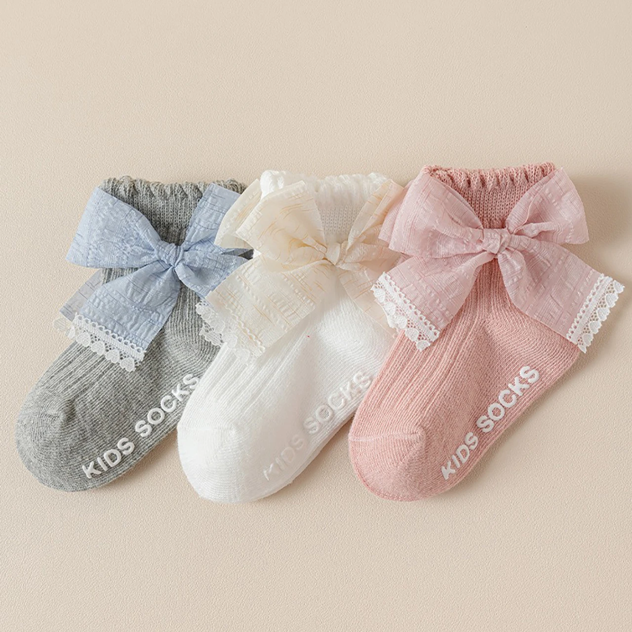 

Детские носки-гольфы для девочек с сеткой и бантом, милые кружевные носки с рюшами, весенне-летняя обувь для новорожденных, нескользящие хлопковые носки для детей 0-2 лет