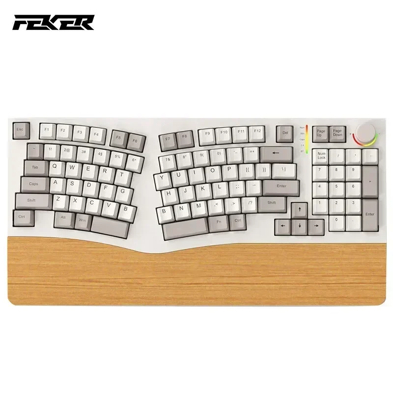 Imagem -06 - Feker-wood Hand Support Wrist Rest Teclado Mogno Proteção Suporte do Braço Acessório de Computador Alice80 Alice98