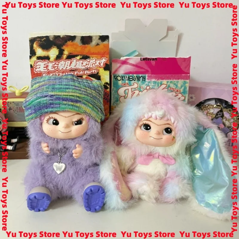 

In Stock Trendy Play Blind Box Plush Pendant Wakuku Fox Rabbit Mischief Diary Series Girl Gift Cute Ornament Mystery Box