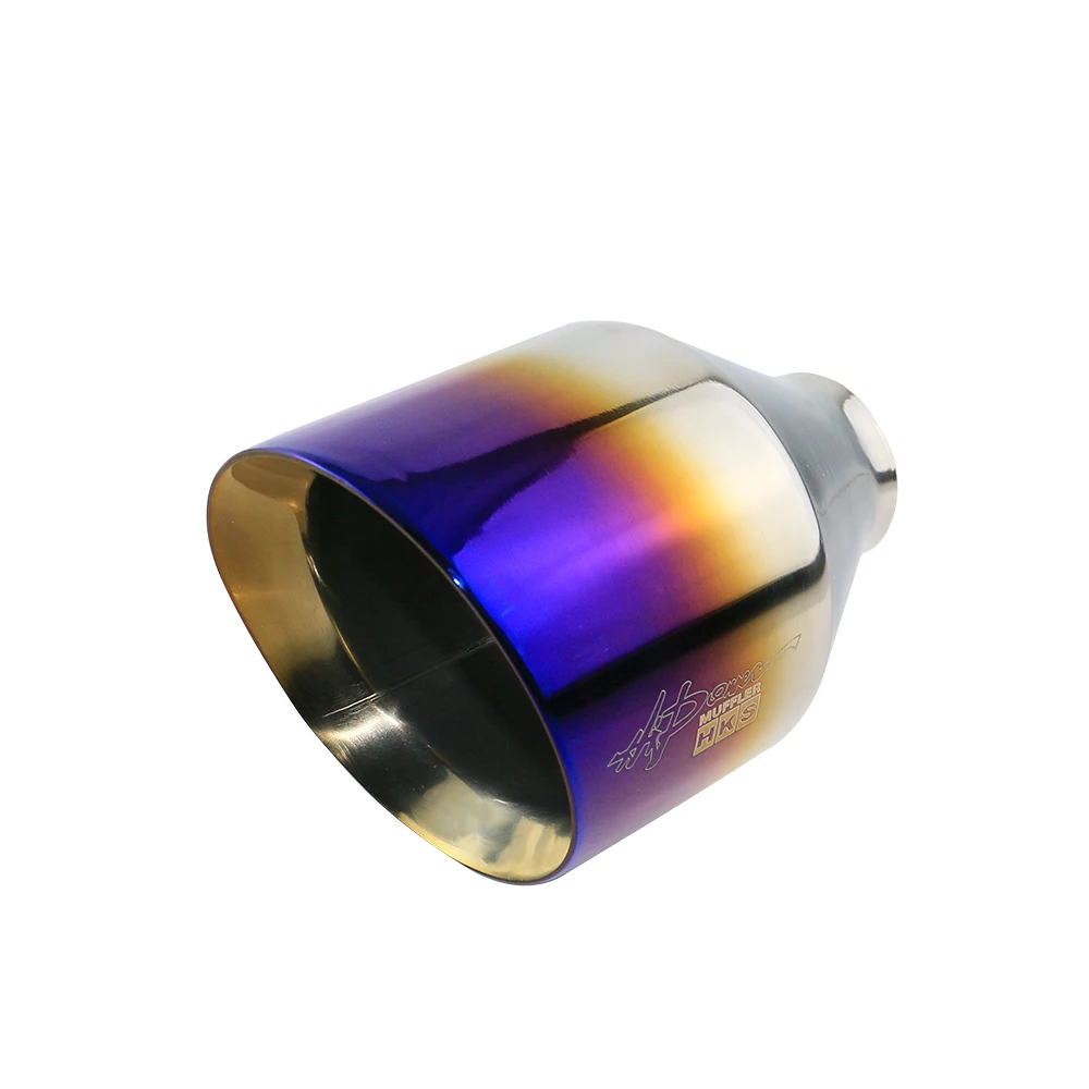 car muffler tail throat 2.5 inch inlet Car modification 114mm outlet exhaust Tip Stainless Steel