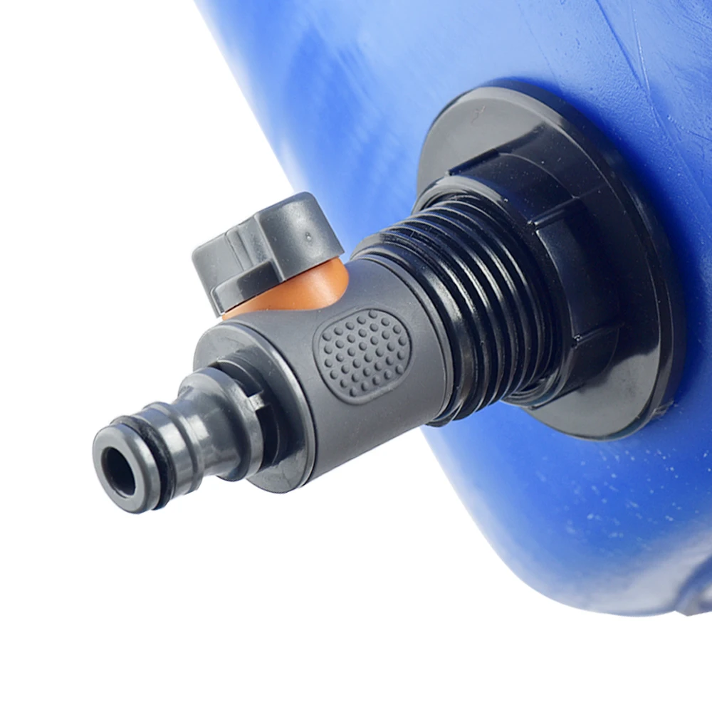 Rain Barrel Overflow Kit with hole punch - 16mm Nipple Quick Connect Hose Adapter for Aquariums, Pools & Irrigation