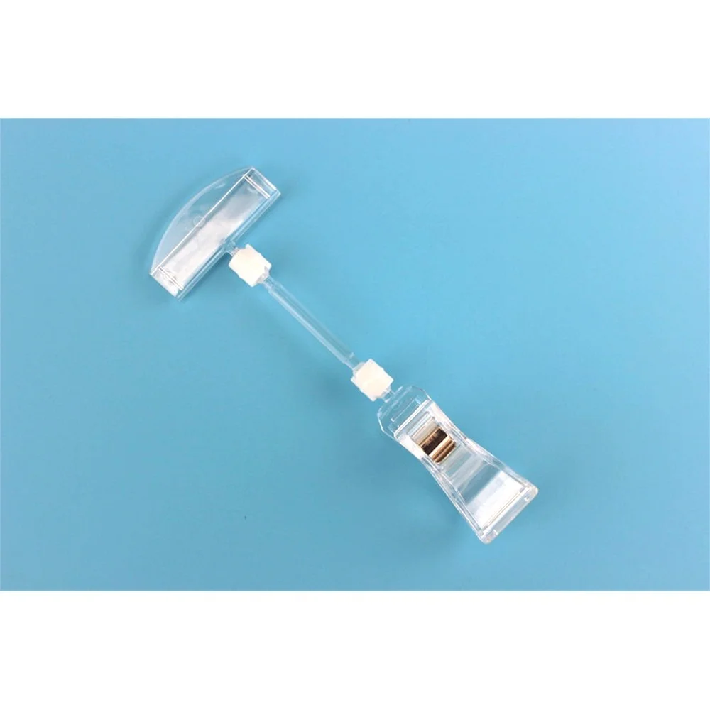 Clear Pop Plastic Sign Paper Card Display Price Label Tag Promotion Signage Clips Holders In Supermarket Retails 20pcs