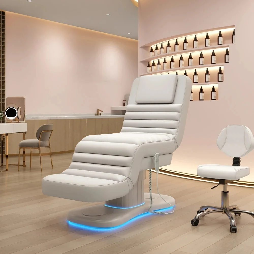 Luxury 3 Motors Electric Beauty Chair stretcher with Adjustable Facial Massage Table Eyelash Bed for Beauty Salon