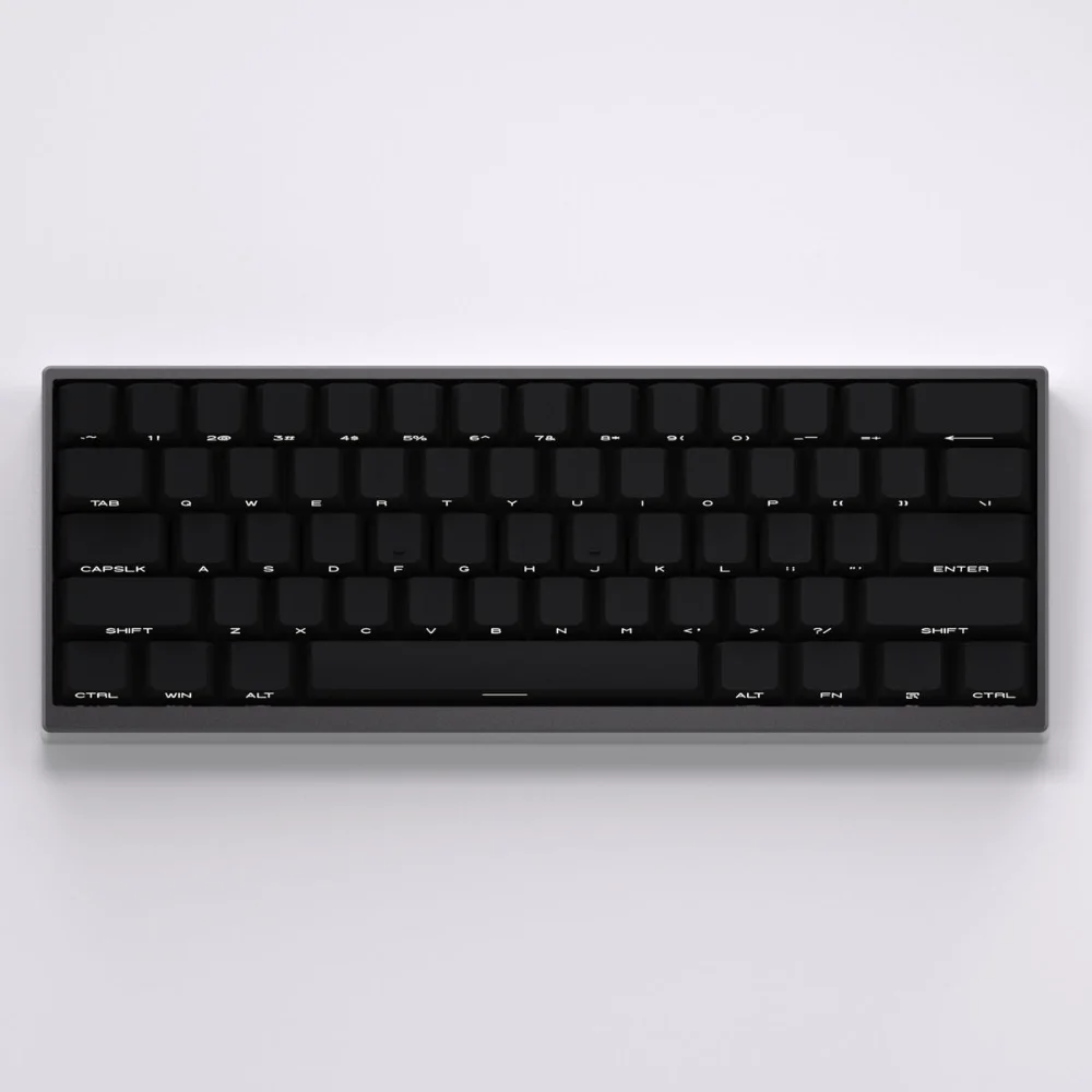 Black Side Engraved Translucent Keycap PBT 130 Key OEM Keyboard Keychain Compatible with 61/75/87/104/108 Mechanical Keyboards