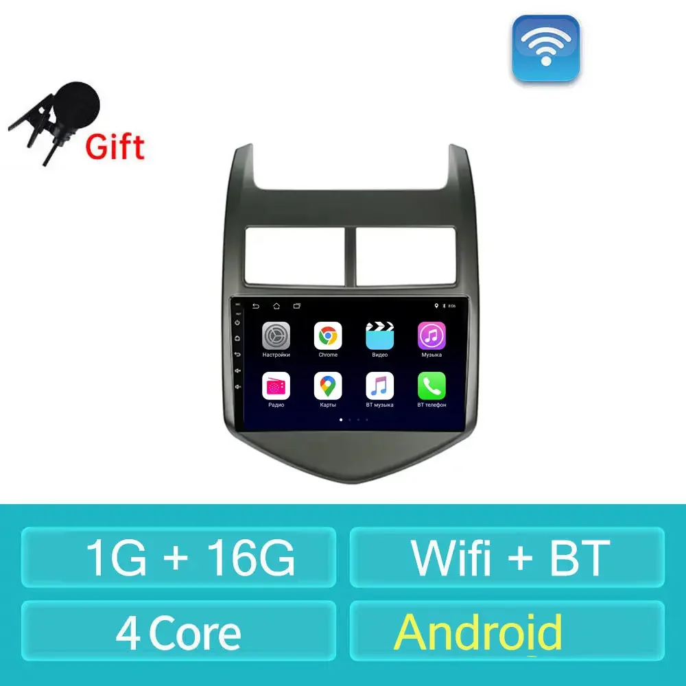Nuevo Android 13 inalámbrico Carplay Radio de coche para Chevrolet Aveo 2 Sonic T300 reproductor Multimedia navegación GPS Auto