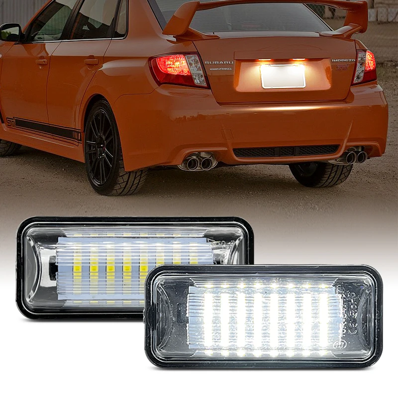 2Pcs For Subaru Forester BRZ Impreza WRX Legacy XV Toyota 86/GT86/FT86 Scion FR-S White LED Number License Plate Light