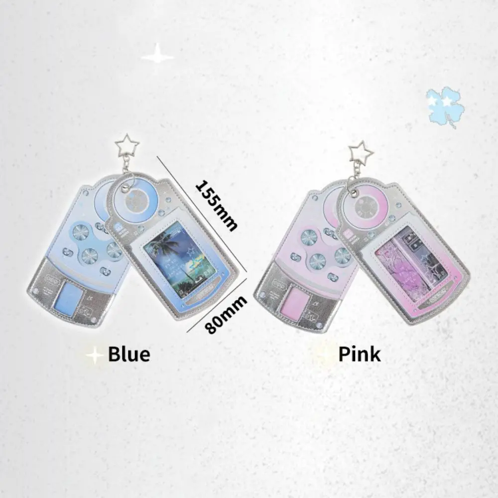 PU Leather Idol Photocard Holder Mini Phone Y2K Idol Card Display Protector Decoration Cute Mobile Phone Photocard Frame