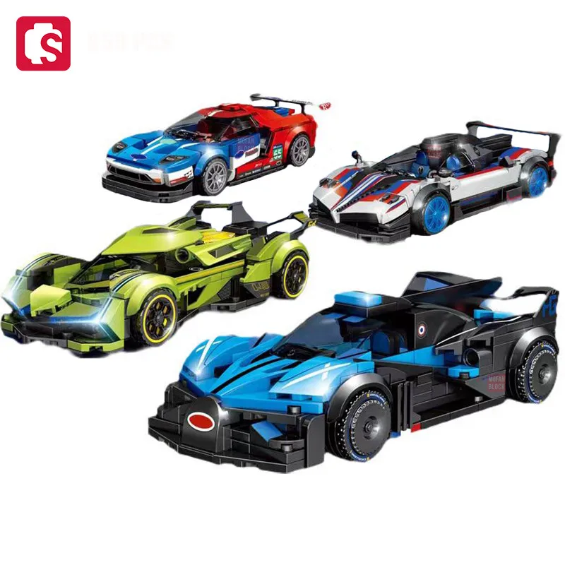 SEMBO Famous Car Series Sports Car Assemblage Building Blocks Kits Racing Vehicle Model Bricks Kids Toys for Boys Christmas Gift