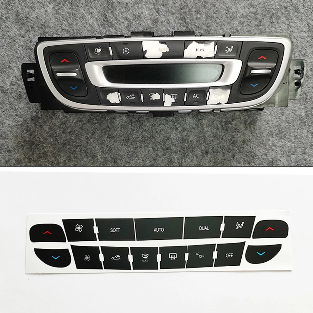Adesivo para reparo de interruptor de painel de ar condicionado de carro, botão de controle de painel, decoração, adesivo para renault megane/master/scenic