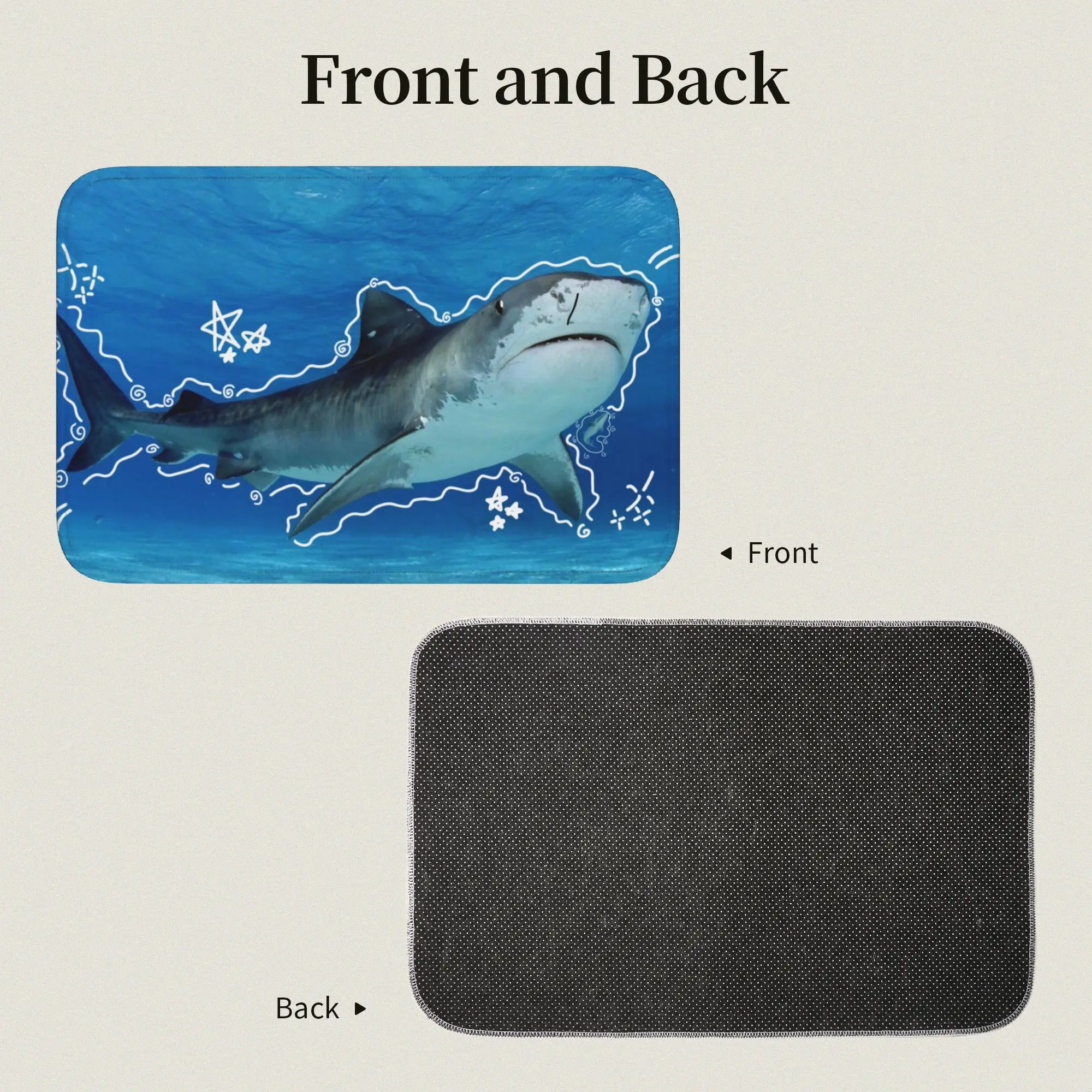 3D Illusion Fish Shark Front Door Mat Anti-Slip Indoor Welcome Waterproof  Doormat Living Room  Entrance Rug Carpet Footpad