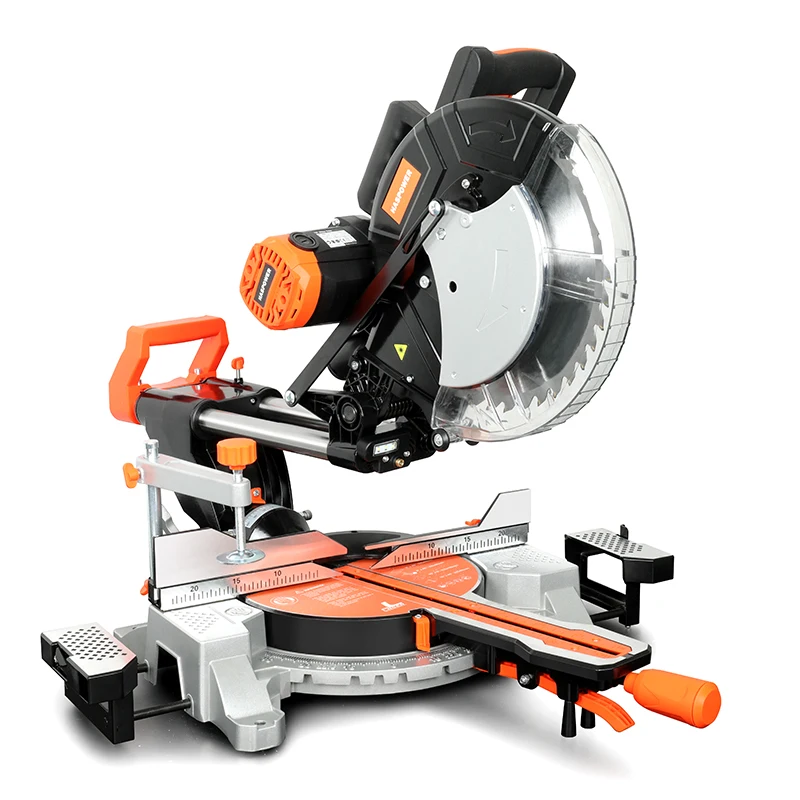 

HASPOWER 12inch 305mm Sliding Wood Miter Saw Single Bevel With Laser LED Light Electric Power Tool Cutting Machine