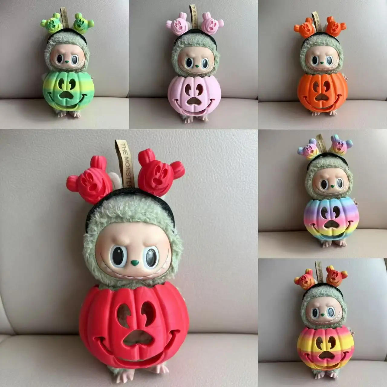 

Kawaii 15 см кукольная одежда Labubu-платье с тыквой на Хэллоуин и очаровательной повязкой на голову ручной работы, наряд для косплея, подарочные аксессуары
