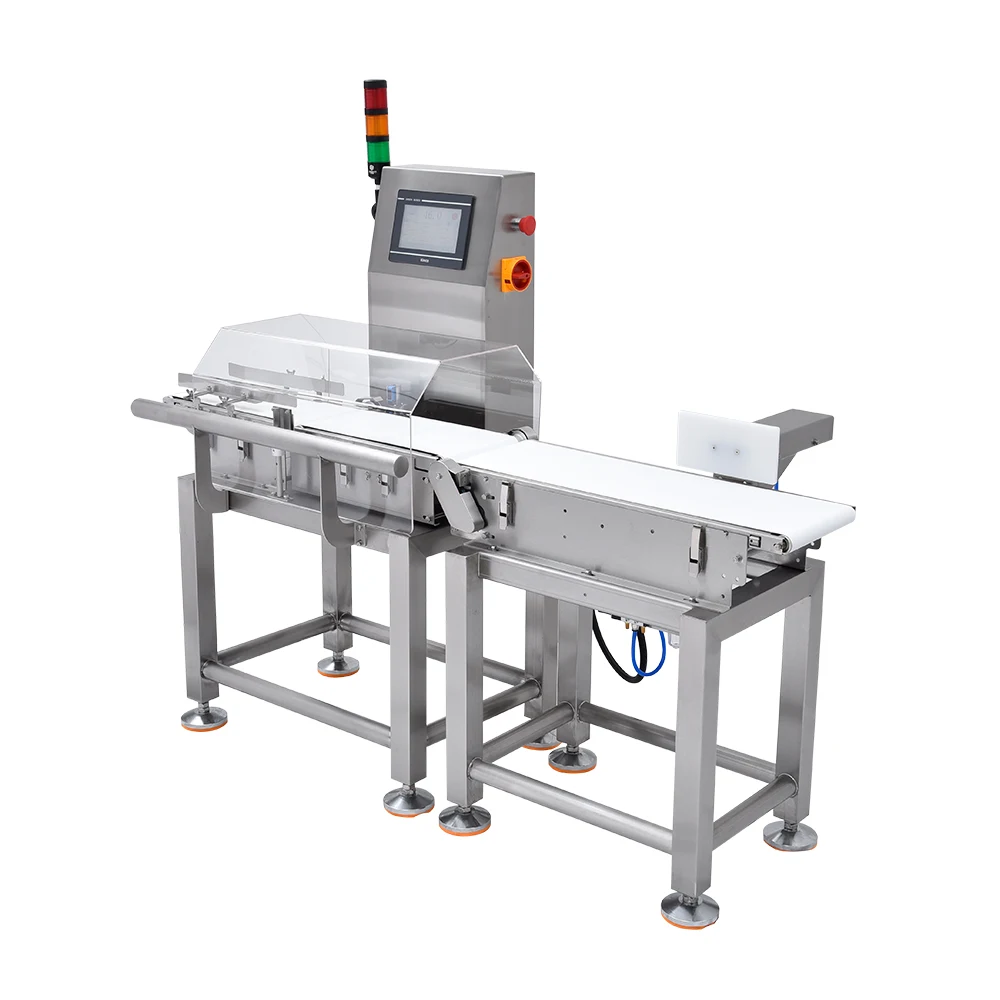 High Precision High Quality Food Conveyor Check Weigher Dynamic Check Weigher With Rejector System