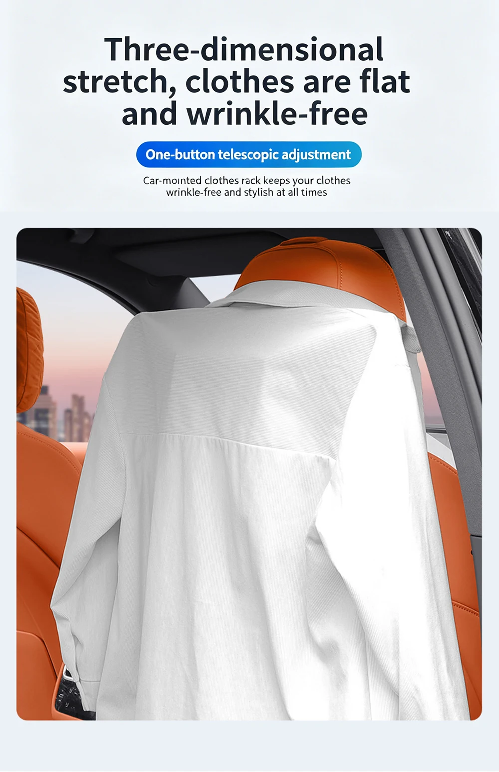 Auto-Kopfstützen-Aufhänger mit Doppelhaken-Design, Hohe Tragfähigkeit, Fahrzeug-Rücksitz-Kopfstützenhalterung – Detail 6