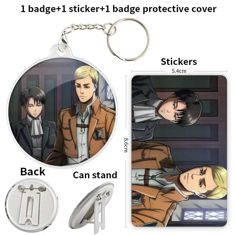 Erwin Smith Anime Character Game Soft Button Badge Brooch anchor Peripherals Pin School bag Cosplayinsignias personalizables